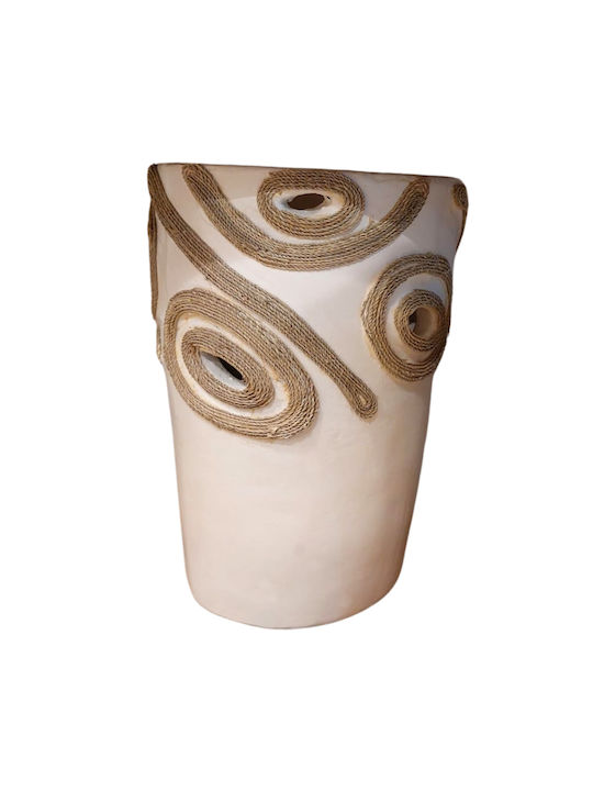 HomeMarkt Decorative Vase Ceramic Dean Beige Y22cm