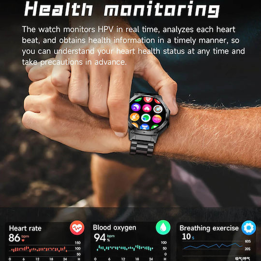Microwear AK82 Smartwatch (Grey Silicone)