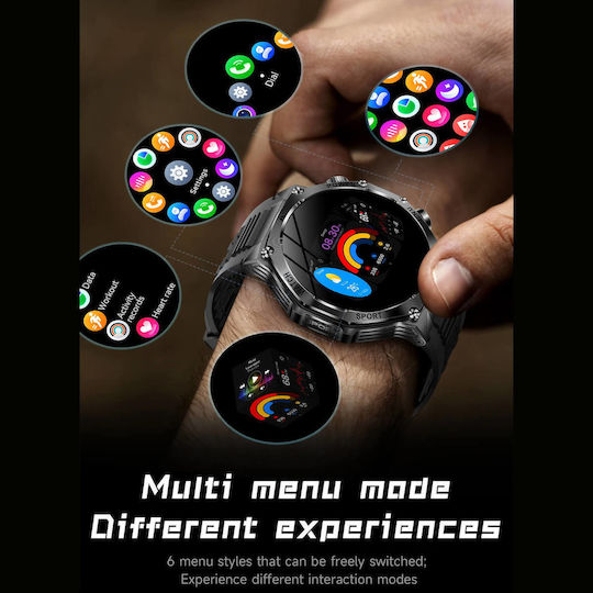 Microwear AK82 Smartwatch (Grey Silicone)