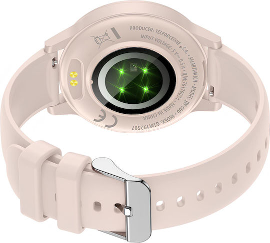 Forever iGo Watch 4! JW-600 46mm με Παλμογράφο (Ροζ - Large)