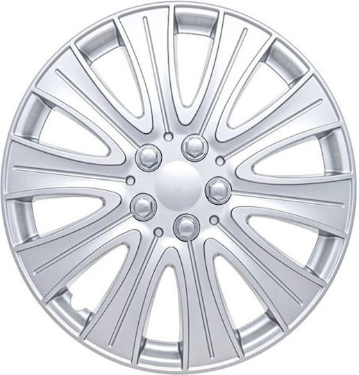 Carman Set Capace de Roți Auto 4 Bucăți 15 Argintii