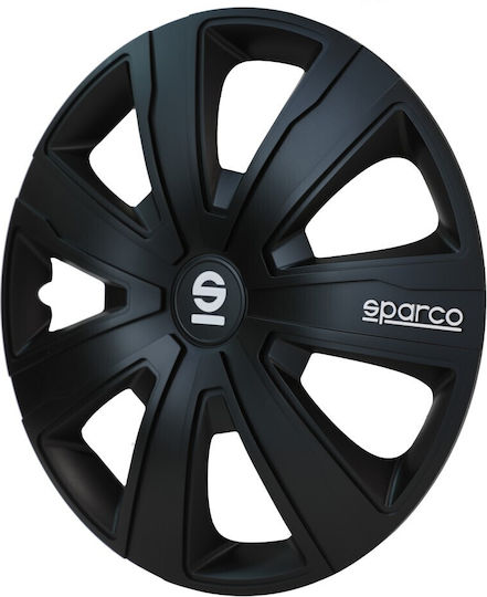 Sparco Auto Radkappen Set 4Stück 16" Schwarz