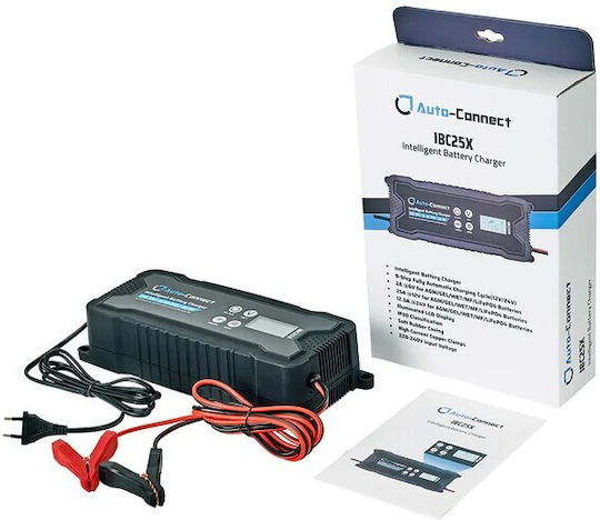 Auto-Connect Car Battery Charger 6/12/24V IBC25X