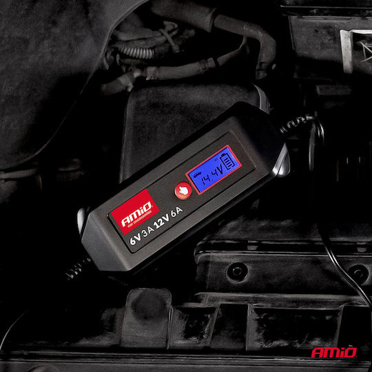 AMiO Φορτιστής Μπαταρίας Αυτοκινήτου 6/12V