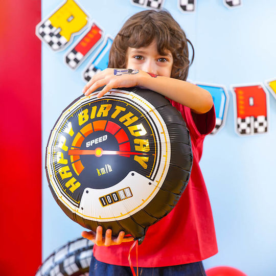 Μπαλόνι Γενεθλίων Disney Cars Foil Μαύρο Happy Birthday