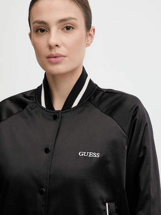 Damen Bomber Jacke Schwarz