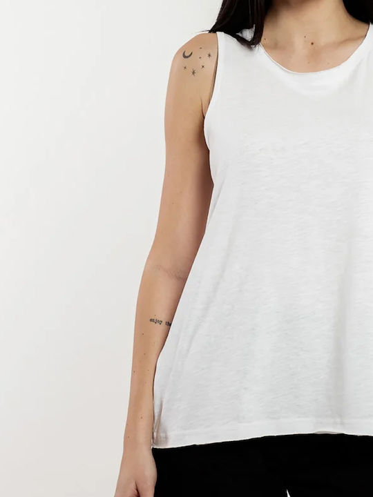 Women's Summer Sleeveless Blouse White
