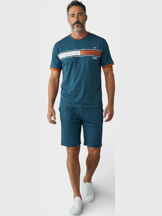 Ανδρική Καλοκαιρινή Πιτζάμα Collection Βαμβακερή 100% Cotton Πετρόλ Cl2690-2-πετρόλ Ανδρική Καλοκαιρινή Πιτζάμα Collection Βαμβακερή 100% Cotton Πετρόλ Cl2690-2-πετρόλ