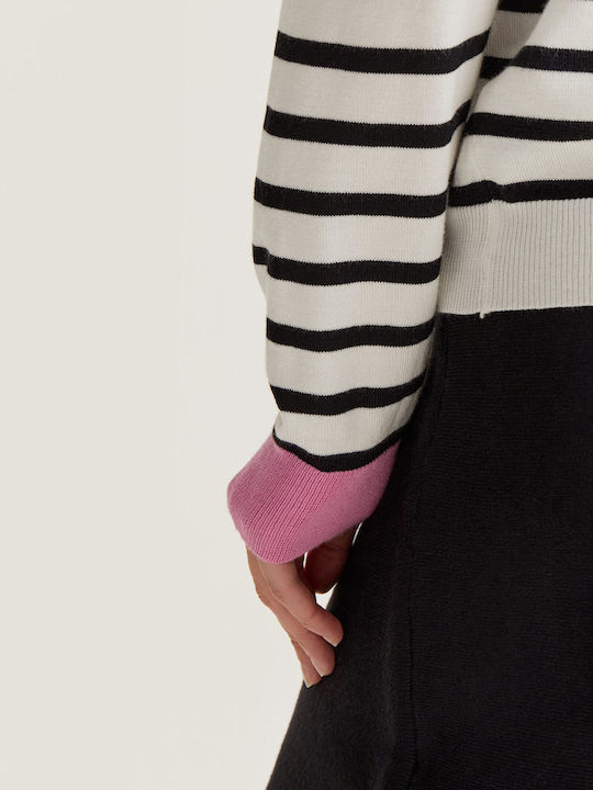 Women's Long Sleeve Striped Blouse Ecru