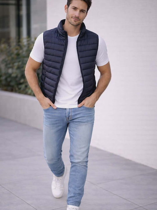 Sleeveless Puffer Jacket Blue