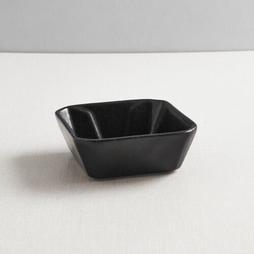 Raki Street Serving Bowl for Dip Square Ceramic Black