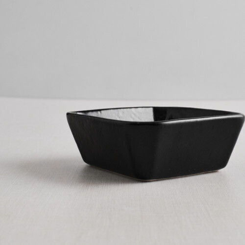 Raki Street Serving Bowl for Dip Square Ceramic Black