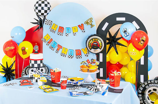 Partydekorationen Girlande Happy Birthday Disney Autos