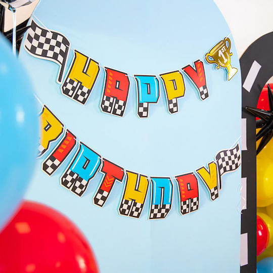 Partydekorationen Girlande Happy Birthday Disney Autos