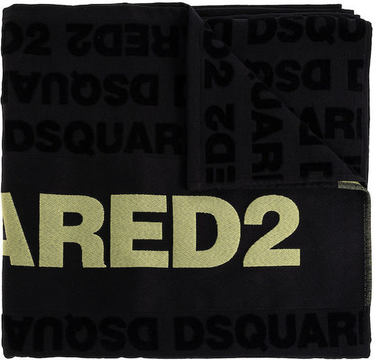 Dsquared2 Πετσέτα Θαλάσσης Βαμβακερή Μαύρη