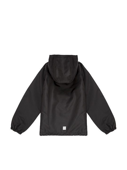 Kids' Casual Jacket Windproof with Lining & Hood Black