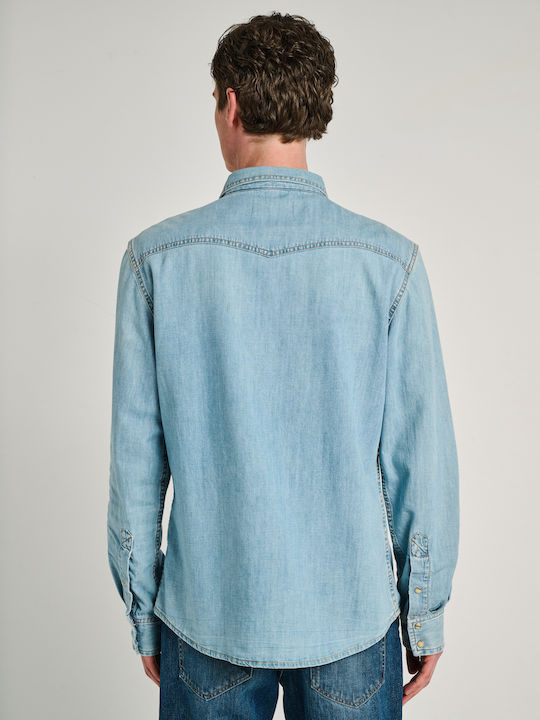 Long Sleeve Shirt in Regular Fit Light Blue
