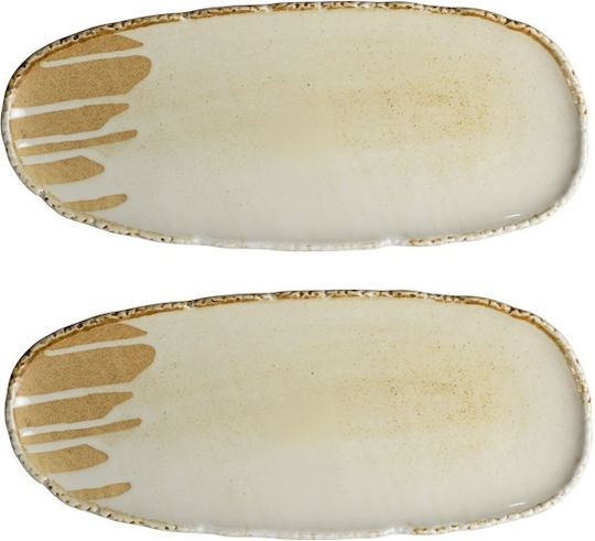 Raki Fuji Servierplatte aus Porzellan 35x15x2cm