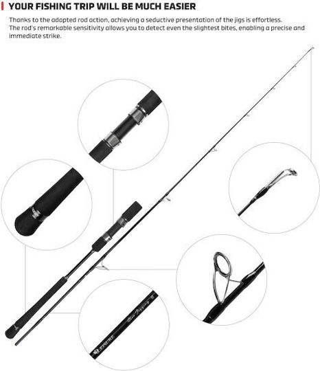 Noeby Lansetă Pescuit Pentru Jigging Lent 1.83m 30-180gr