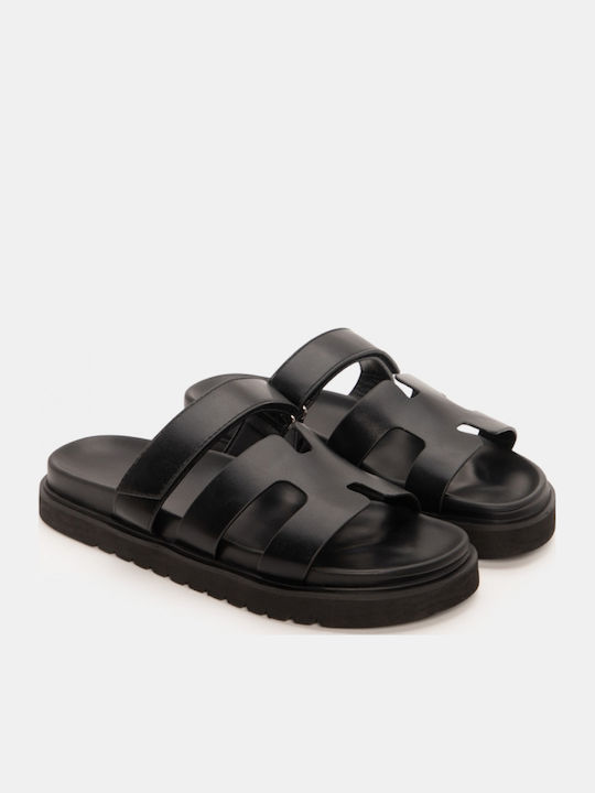 Flache Damen Sandalen Flatforms Schwarz