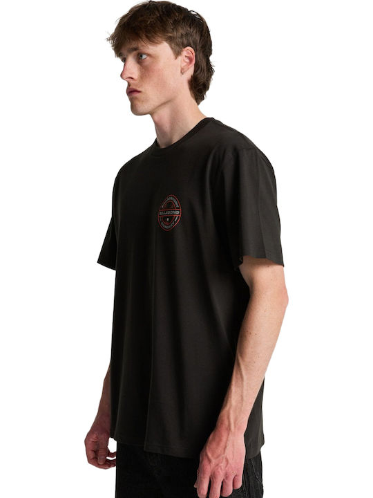 Rotor Herrenbluse Washed Schwarz
