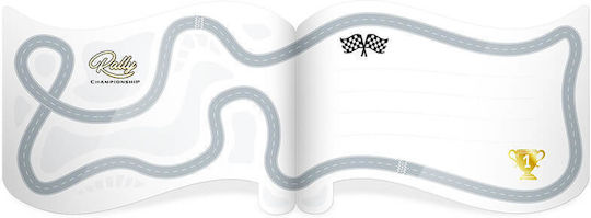 Party Invitations Checkered Black and White Race Cars 6 Pieces