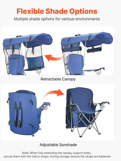 Vevor Blue Beach Chair