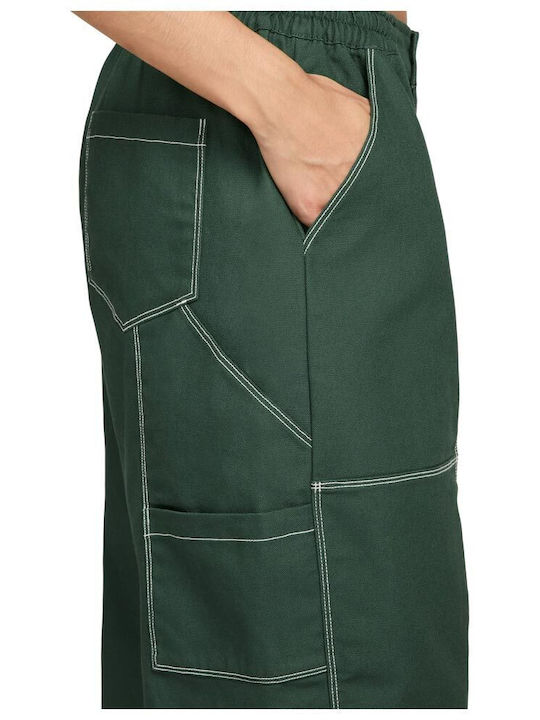 Sportswear Pantaloni Dama Din Țesătură Cu Elastic Croială Lejeră Verzi