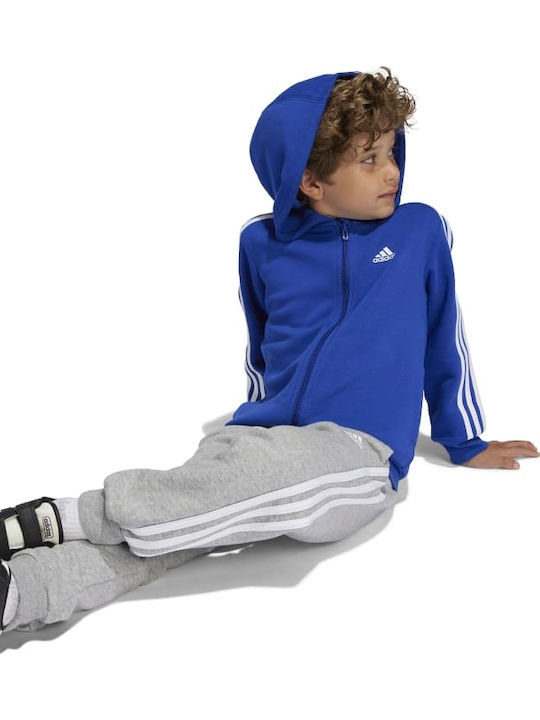 Fleece Παιδική Φούτερ Ζακέτα με Κουκούλα και Τσέπες Μπλε Lk 3s Fl