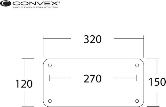 Σήμανση Οδών Convex 1541a Ματ Μαύρο 32x15cm