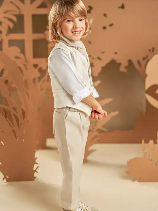 Baby Bloom Baby Bloom Baptism Suit with Vest for Boys Beige