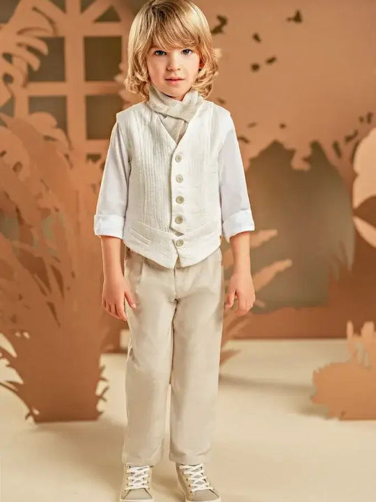 Baby Bloom Baby Bloom Baptism Suit with Vest for Boys Beige
