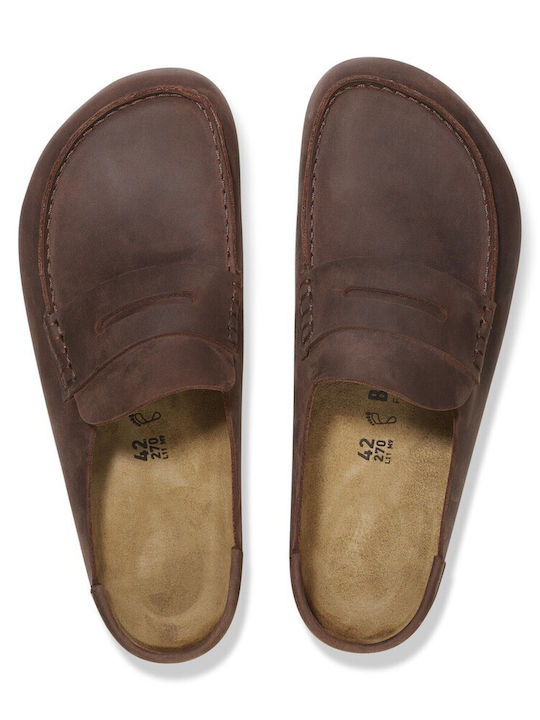 Birkenstock Women's Leather Anatomic Clogs Brown