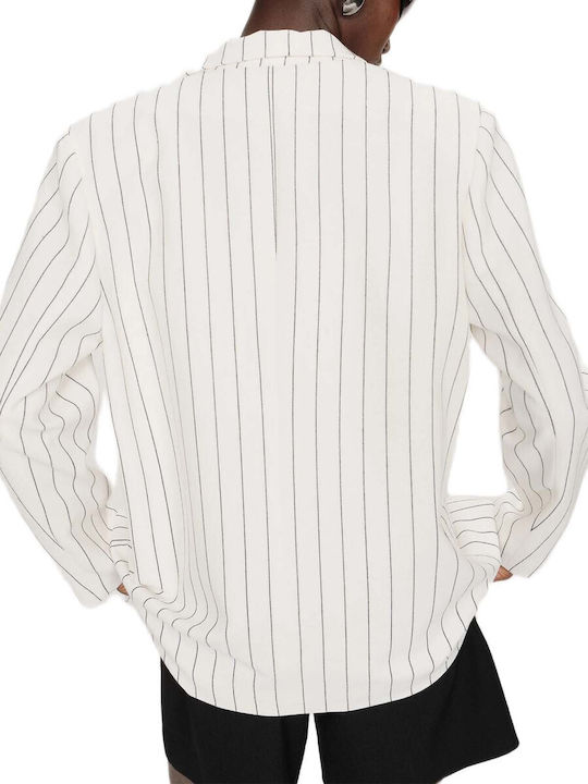 Grace & Mila Women's Velvet Blazer White