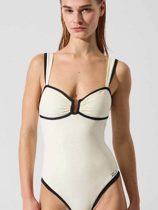 Costum de Baie Întreg Ecru
