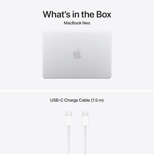 Apple MacBook Neo 13" IPS Retina Display (A18 Pro-6‑Core/8GB/256GB SSD/5‑Core GPU) Silver (GR Keyboard)