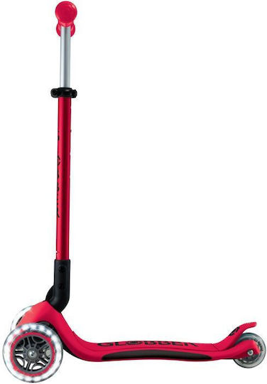 Globber Kids Scooter Primo Lights V2 3-Wheel for 2+ Years Red