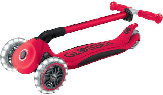 Globber Kids Scooter Primo Lights V2 3-Wheel for 2+ Years Red