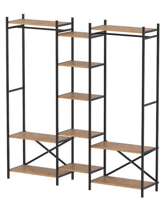 Megapap Openix Kleiderständer aus Holz Grüne 171,7x34,2x180,7cm