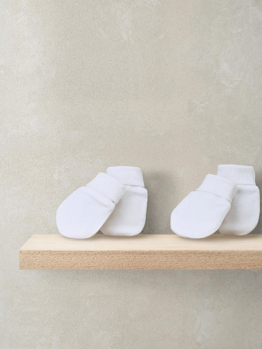 Set Kinderhandschuhe Hüllen Gestrickt für Neugeborene Weiße