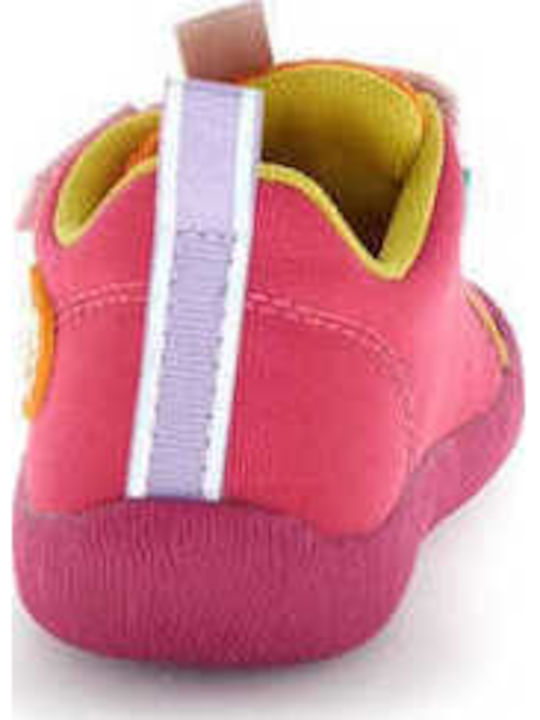 Kinder Sneaker Anatomisch Barfuß mit Bügel- und Schleifenverschluss Fuchsie
