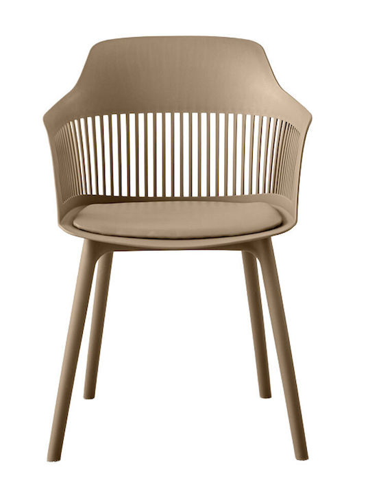 Liberta Gartenstühle Kunststoff Arpa Mocca 4 Stück 58x54,4x77cm