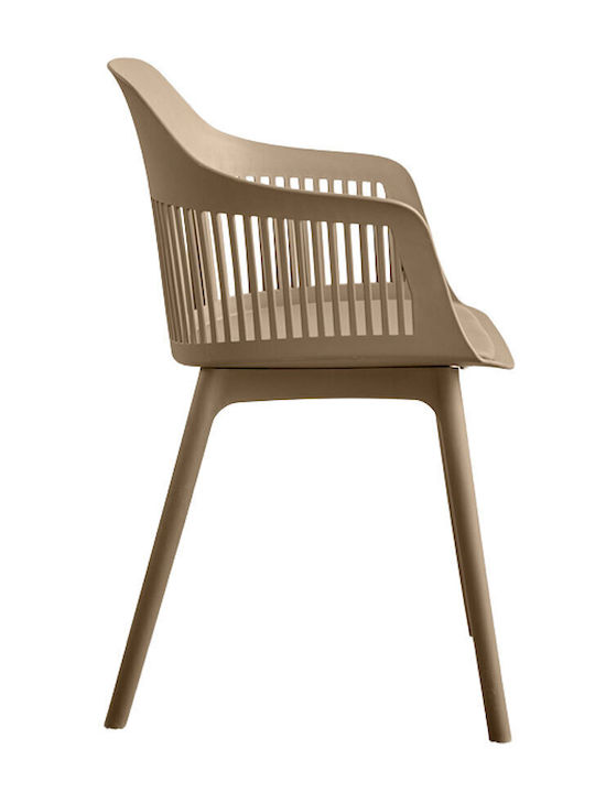 Liberta Gartenstühle Kunststoff Arpa Mocca 4 Stück 58x54,4x77cm
