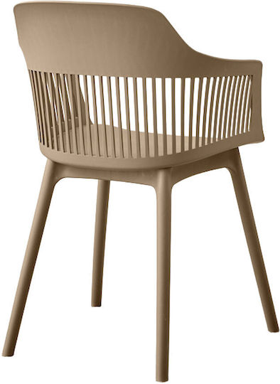 Scaun De Exterior Din Plastic Arpa Mocca Set 4 Buc 58x54.4x77cm