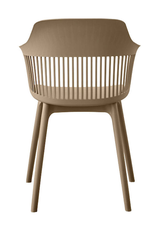 Liberta Gartenstühle Kunststoff Arpa Mocca 4 Stück 58x54,4x77cm
