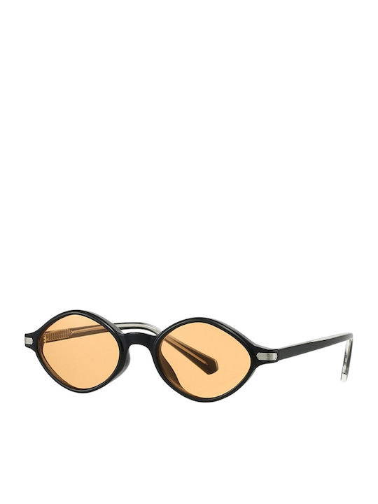 Premium Unisex Sonnenbrillen mit Schwarz Horn umrandetem Rahmen und Schwarz Farbe