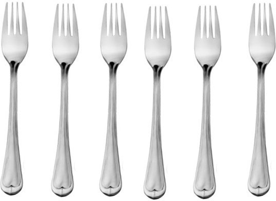 Raki Set Gabeln Für Tisch Inox Silber 6Stücke Raki Set Gabeln Für Tisch Inox Silber 6Stücke