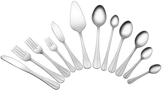 Raki Sarah Set Fruit Dessert Forks Stainless Steel Silver 6 Pieces