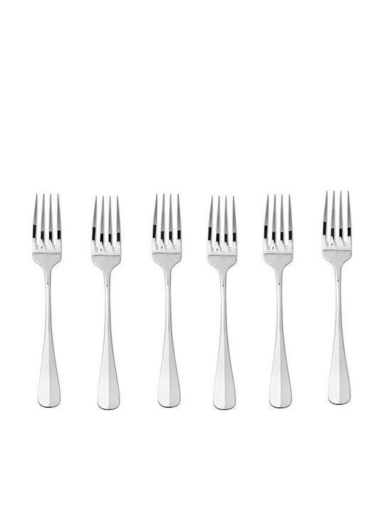 Raki Set Furculițe Alimentare Inox Argintii 6 Bucăți