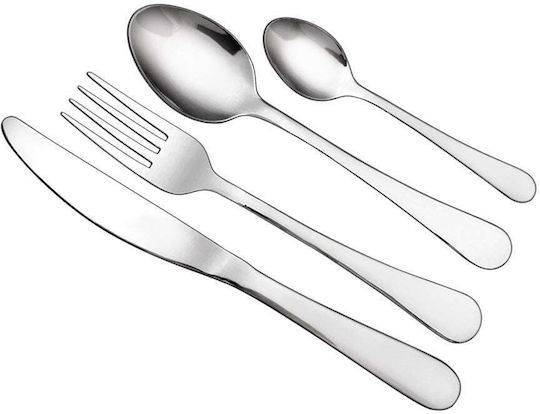Raki Set Of Silver Stainless Steel Coffee Tea Spoons 6 Pieces